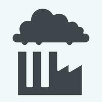 Icon Air Pollution. related to Climate Change symbol. glyph style. simple design editable. simple illustration vector