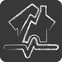 Icon Earthquake. related to Climate Change symbol. chalk Style. simple design editable. simple illustration vector