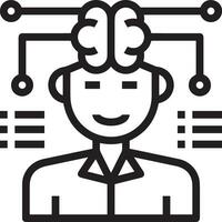 Brain idea symbol icon vector image. Illustration of the creative intelligence think design image. EPS 10