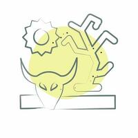 Icon Drought. related to Climate Change symbol. Color Spot Style. simple design editable. simple illustration vector