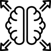 Brain idea symbol icon vector image. Illustration of the creative intelligence think design image. EPS 10