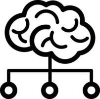 Brain idea symbol icon vector image. Illustration of the creative intelligence think design image. EPS 10