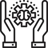 Brain idea symbol icon vector image. Illustration of the creative intelligence think design image. EPS 10