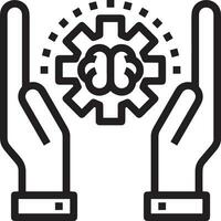 Brain idea symbol icon vector image. Illustration of the creative intelligence think design image. EPS 10