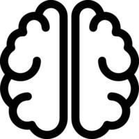 Brain idea symbol icon vector image. Illustration of the creative intelligence think design image. EPS 10
