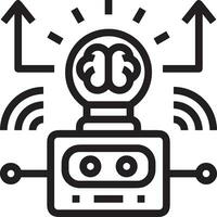 Brain idea symbol icon vector image. Illustration of the creative intelligence think design image. EPS 10