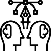 Brain idea symbol icon vector image. Illustration of the creative intelligence think design image. EPS 10