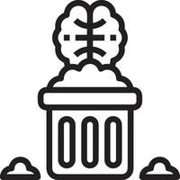 Brain idea symbol icon vector image. Illustration of the creative intelligence think design image. EPS 10