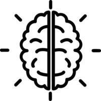 Brain idea symbol icon vector image. Illustration of the creative intelligence think design image. EPS 10