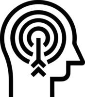 Brain idea symbol icon vector image. Illustration of the creative intelligence think design image. EPS 10