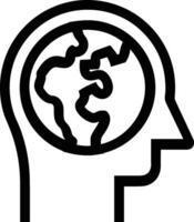 Brain idea symbol icon vector image. Illustration of the creative intelligence think design image. EPS 10