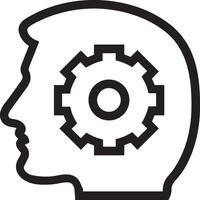 Brain idea symbol icon vector image. Illustration of the creative intelligence think design image. EPS 10