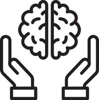 Brain idea symbol icon vector image. Illustration of the creative intelligence think design image. EPS 10