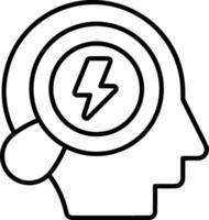 Brain idea symbol icon vector image. Illustration of the creative intelligence think design image. EPS 10