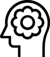 Brain idea symbol icon vector image. Illustration of the creative intelligence think design image. EPS 10