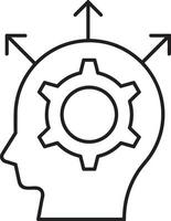 Brain idea symbol icon vector image. Illustration of the creative intelligence think design image. EPS 10