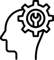 Brain idea symbol icon vector image. Illustration of the creative intelligence think design image. EPS 10