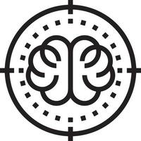 Brain idea symbol icon vector image. Illustration of the creative intelligence think design image. EPS 10