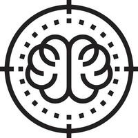 Brain idea symbol icon vector image. Illustration of the creative intelligence think design image. EPS 10