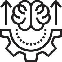 Brain idea symbol icon vector image. Illustration of the creative intelligence think design image. EPS 10