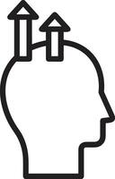 Brain idea symbol icon vector image. Illustration of the creative intelligence think design image. EPS 10