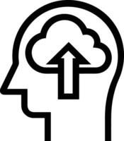 Brain idea symbol icon vector image. Illustration of the creative intelligence think design image. EPS 10