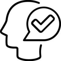 Brain idea symbol icon vector image. Illustration of the creative intelligence think design image. EPS 10