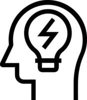 Brain idea symbol icon vector image. Illustration of the creative intelligence think design image. EPS 10