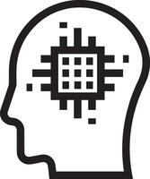 Brain idea symbol icon vector image. Illustration of the creative intelligence think design image. EPS 10