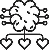Brain idea symbol icon vector image. Illustration of the creative intelligence think design image. EPS 10