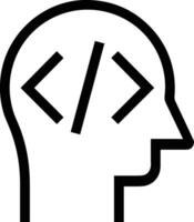 Brain idea symbol icon vector image. Illustration of the creative intelligence think design image. EPS 10