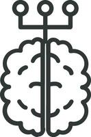 Brain idea symbol icon vector image. Illustration of the creative intelligence think design image. EPS 10