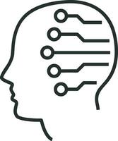 Brain idea symbol icon vector image. Illustration of the creative intelligence think design image. EPS 10