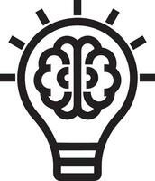 Brain idea symbol icon vector image. Illustration of the creative intelligence think design image. EPS 10