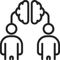 Brain idea symbol icon vector image. Illustration of the creative intelligence think design image. EPS 10