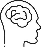 Brain idea symbol icon vector image. Illustration of the creative intelligence think design image. EPS 10