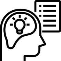 Brain idea symbol icon vector image. Illustration of the creative intelligence think design image. EPS 10