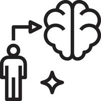 Brain idea symbol icon vector image. Illustration of the creative intelligence think design image. EPS 10