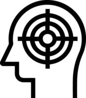 Brain idea symbol icon vector image. Illustration of the creative intelligence think design image. EPS 10