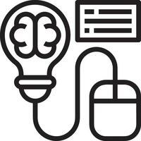 Brain idea symbol icon vector image. Illustration of the creative intelligence think design image. EPS 10