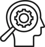 Brain idea symbol icon vector image. Illustration of the creative intelligence think design image. EPS 10