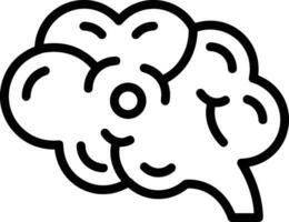 Brain idea symbol icon vector image. Illustration of the creative intelligence think design image. EPS 10