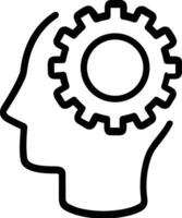 Brain idea symbol icon vector image. Illustration of the creative intelligence think design image. EPS 10