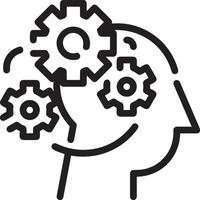 Brain idea symbol icon vector image. Illustration of the creative intelligence think design image. EPS 10