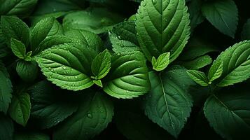 Fresh green leaf background photo