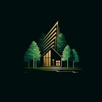 green residence logo art modern style photo