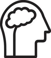 Brain idea symbol icon vector image. Illustration of the creative intelligence think design image. EPS 10