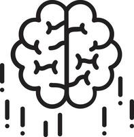 Brain idea symbol icon vector image. Illustration of the creative intelligence think design image. EPS 10