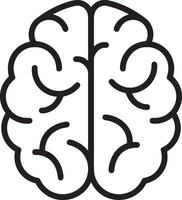 Brain idea symbol icon vector image. Illustration of the creative intelligence think design image. EPS 10