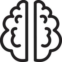 Brain idea symbol icon vector image. Illustration of the creative intelligence think design image. EPS 10